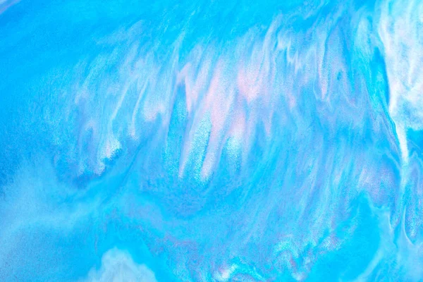 Абстрактный Синий Цвет Фона Разноцветная Жидкость Волны Брызги Пятна Акриловых — стоковое фото