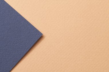 Kaba Kraft kağıt arka plan, kağıt deseni mavi bej renkler. Metin için kopyalama alanı olan bir model