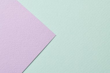 Kabataslak kağıt arka plan, kağıt dokusu nane rengi leylak rengi. Metin için kopyalama alanı olan bir model