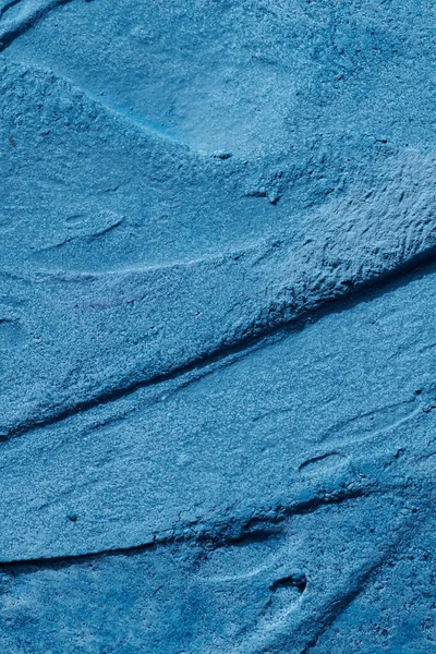 Fondo Decorativo Masilla Azul Textura Pared Con Pasta Relleno Aplicada —  Fotos de Stock