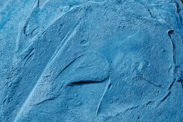 Fundo Massa Azul Decorativa Textura Parede Com Pasta Enchimento Aplicada — Fotografia de Stock