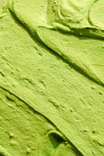 Fondo Decorativo Masilla Verde Textura Pared Con Pasta Relleno Aplicada — Foto de Stock