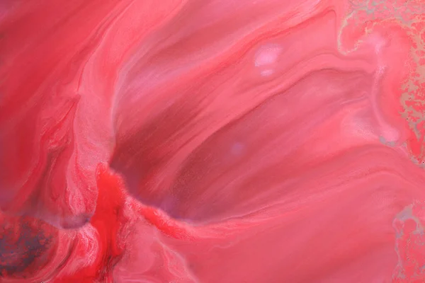 Sfondo Creativo Astratto Multicolore Inchiostro Rosa Alcol Rosso Onde Macchie — Foto Stock