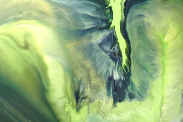 深浅混合的绿色创意背景 抽象艺术印刷品 水彩斑斑 酒精墨水的流动 — 图库照片