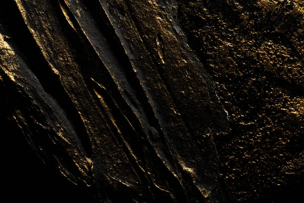 Fondo Decorativo Masilla Oro Negro Textura Pared Con Pasta Relleno — Foto de Stock