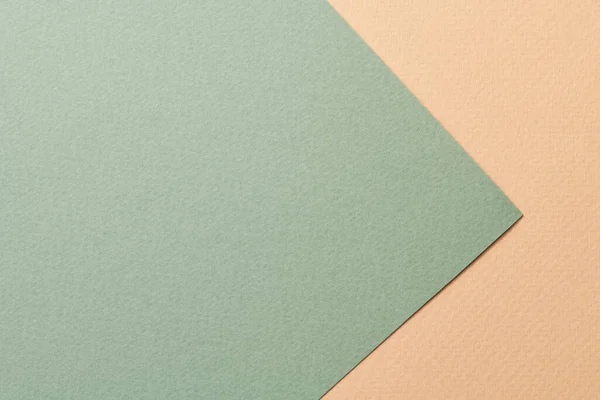 Rohes Kraftpapier Hintergrund Papierstruktur Beige Grüne Farben Mockup Mit Kopierraum — Stockfoto