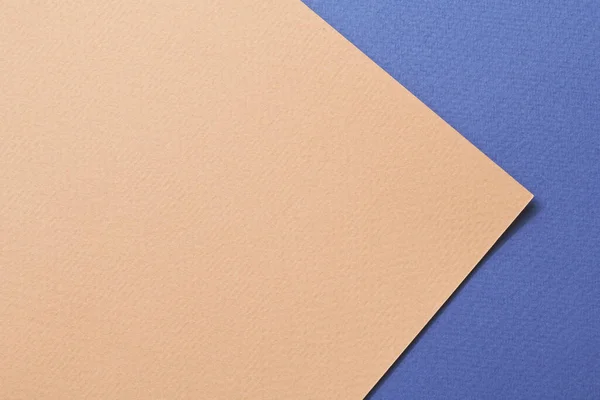 Durva Kraft Papír Háttér Papír Textúra Kék Bézs Színek Mockup — Stock Fotó