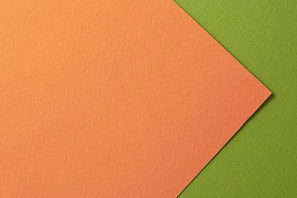 Papier Kraft Brut Fond Texture Papier Orange Couleurs Vertes Maquette — Photo