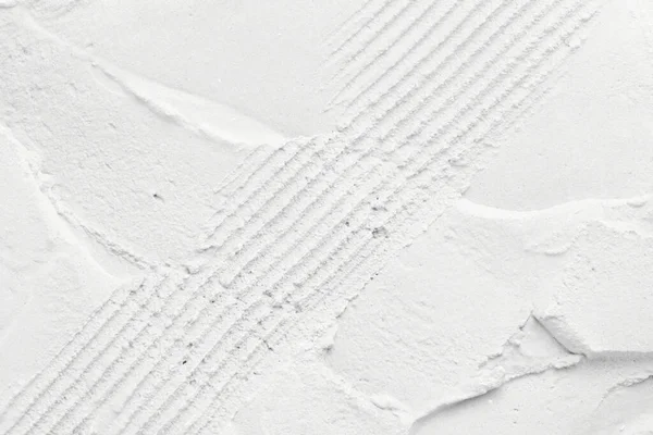 Decoratieve Witte Klei Achtergrond Muurtextuur Met Vulpasta Aangebracht Met Spatel — Stockfoto