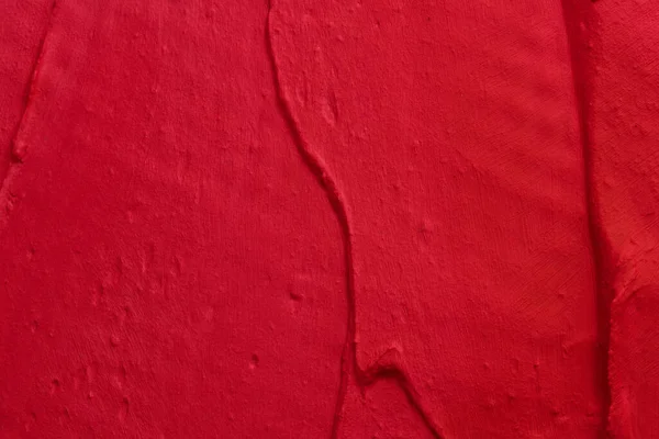 Fondo Decorativo Masilla Roja Textura Pared Con Pasta Relleno Aplicada — Foto de Stock
