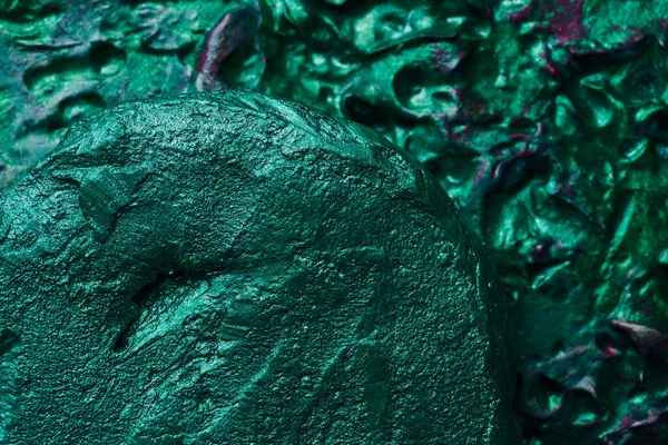 Fondo Decorativo Masilla Verde Textura Pared Con Pasta Relleno Aplicada — Foto de Stock