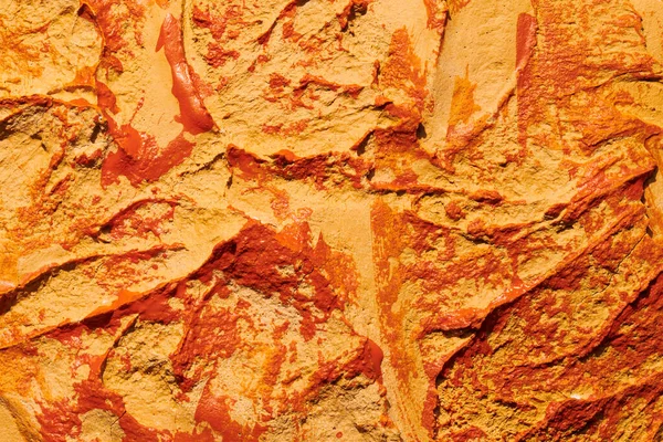 Fondo Decorativo Masilla Naranja Textura Pared Con Pasta Relleno Aplicada — Foto de Stock