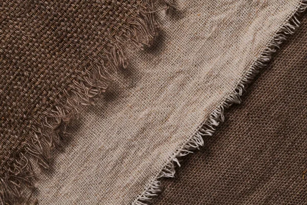 Linho Diferentes Texturas Cores Tecidos Naturais Linho Orgânico Algodão Têxteis — Fotografia de Stock
