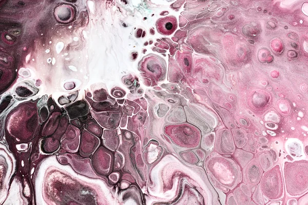 多色の創造的な抽象的な背景 ピンクのアルコールインク シミや絵の具のストローク 大理石のテクスチャ — ストック写真