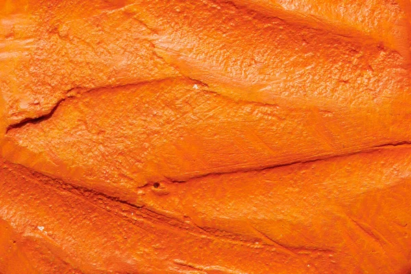 Декоративный Оранжевый Шпаклевочный Фон Настенная Текстура Наполнителем Пасты Наносится Лопаткой — стоковое фото
