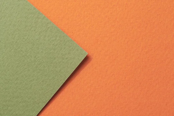 Rohes Kraftpapier Hintergrund Papierstruktur Orange Grüne Farben Mockup Mit Kopierraum — Stockfoto
