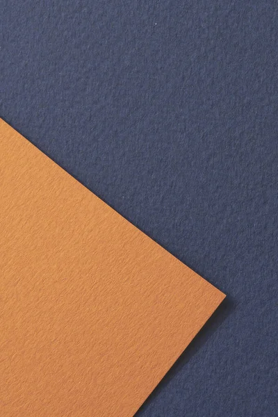 Grov Kraft Papper Bakgrund Papper Konsistens Orange Blå Färger Mockup — Stockfoto