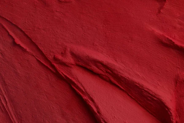 Décoratif Fond Mastic Rouge Texture Murale Avec Pâte Remplissage Appliquée — Photo