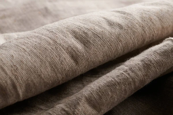 Povlečení Zmačkaná Textura Přírodní Tkaniny Pozadí Detailní — Stock fotografie