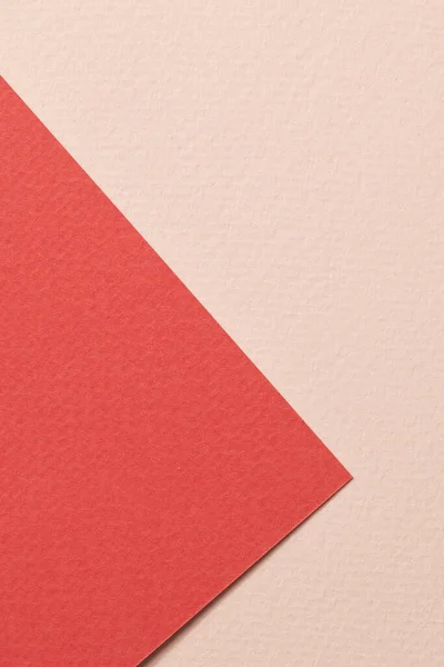 Grov Kraftpapper Bakgrund Papper Textur Röd Beige Färger Mockup Med — Stockfoto