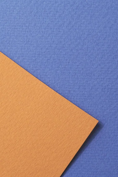 Fondo Papel Kraft Áspero Textura Papel Naranja Colores Azules Mockup — Foto de Stock