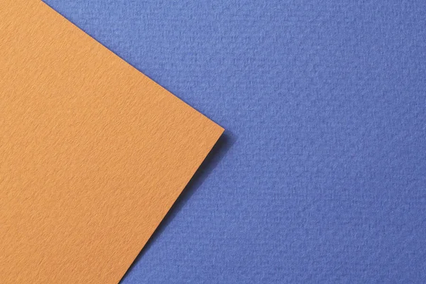 Fondo Papel Kraft Áspero Textura Papel Naranja Colores Azules Mockup — Foto de Stock