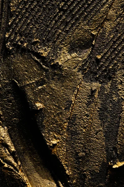 Dekoracyjny Czarny Złoty Kit Tło Tekstura Ścian Pastą Wypełniającą Nakładaną — Zdjęcie stockowe