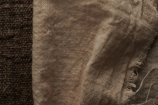 Постільна Білизна Різних Текстурах Кольорах Натуральні Тканини Органічного Льону Бавовни — стокове фото