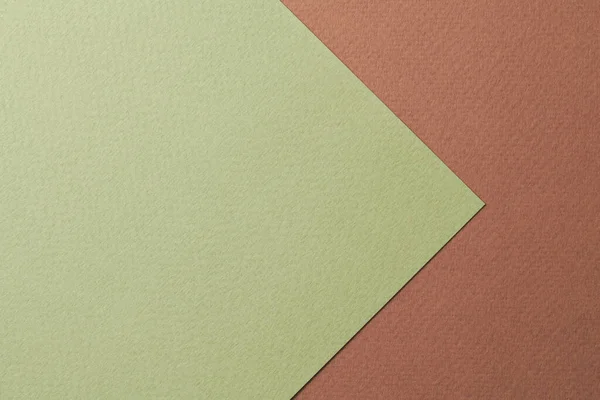 Fondo Papel Kraft Áspero Textura Papel Color Verde Marrón Mockup — Foto de Stock