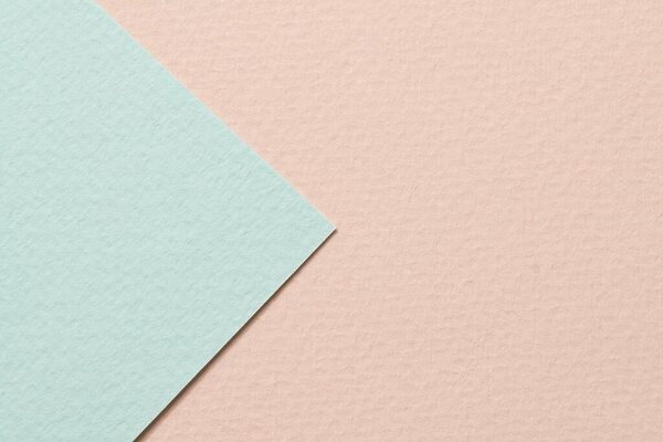 Rough kraft paper background, paper texture mint beige colors. Mockup with copy space for text