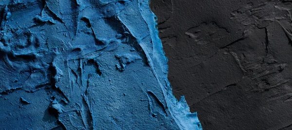 Dekoracyjny Niebieski Czarny Kit Tło Tekstura Ścian Pastą Wypełniającą Nakładaną — Zdjęcie stockowe