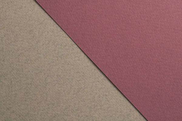 Hrubé Kraft Papír Pozadí Papírová Textura Červená Vínově Šedé Barvy — Stock fotografie