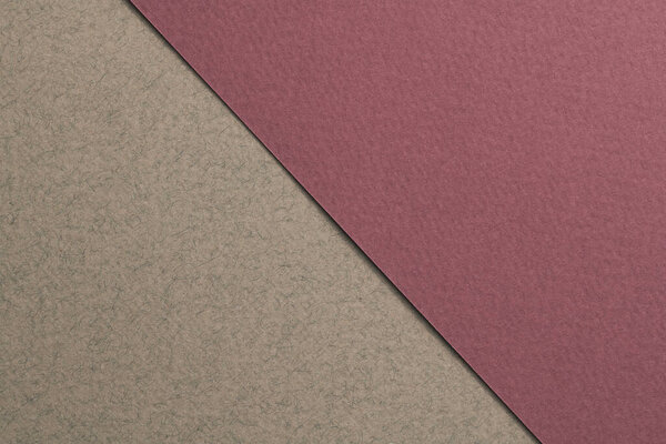 Грубый крафт бумажный фон, бумажная текстура красный бордовый серый цвет. Макет с копировальным пространством для tex