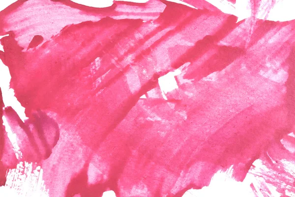 Abstraktní Akvarel Pozadí Zbarvená Růžová Červená Barva Plátně Koláž — Stock fotografie