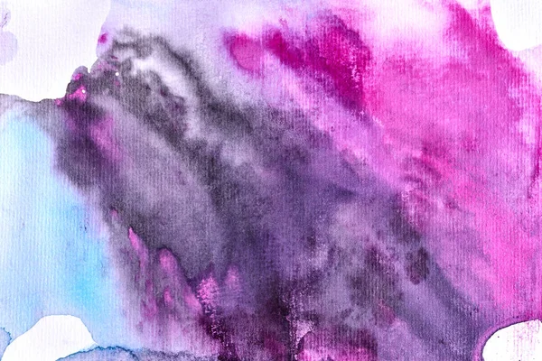 Fond Aquarelle Abstrait Peinture Lilas Violette Tachée Sur Toile Collag — Photo