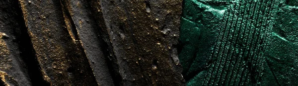 Décoratif Noir Fond Mastic Vert Texture Murale Avec Pâte Remplissage — Photo