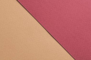 Kaba Kraft kağıt arka plan, kağıt doku kırmızı bordo bej renkler. Tex için kopyalama alanı ile modelleme