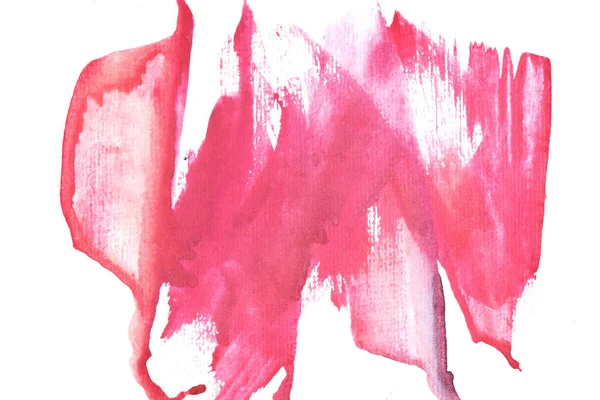 Abstrakt Akvarell Bakgrund Färgad Rosa Röd Färg Duk Konstcollage — Stockfoto