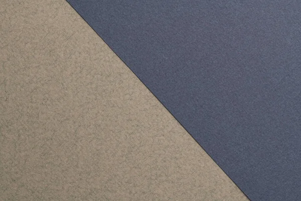 ラフなクラフト紙の背景 紙の質の灰色の青い色 テキストのコピースペースでモックアップ — ストック写真