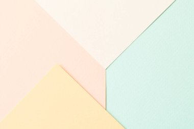 Kabataslak Kraft kağıt parçaları kolaj arka planı, geometrik kağıt dokusu pastel renkler. Tex için kopyalama alanı ile modelleme