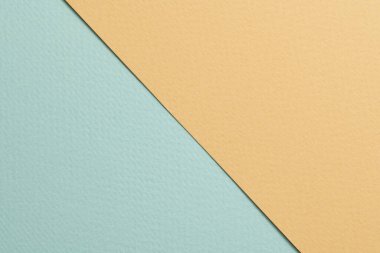 Rough kraft paper background, paper texture beige blue colors. Mockup with copy space for tex