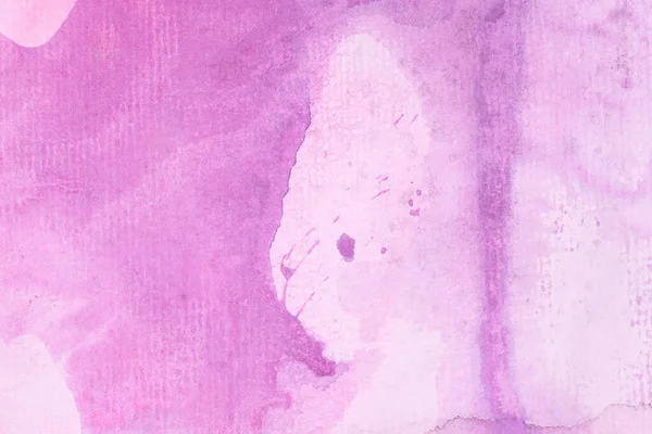 Fondo Acuarela Abstracto Pintura Lila Púrpura Manchada Sobre Lienzo Colgajo — Foto de Stock
