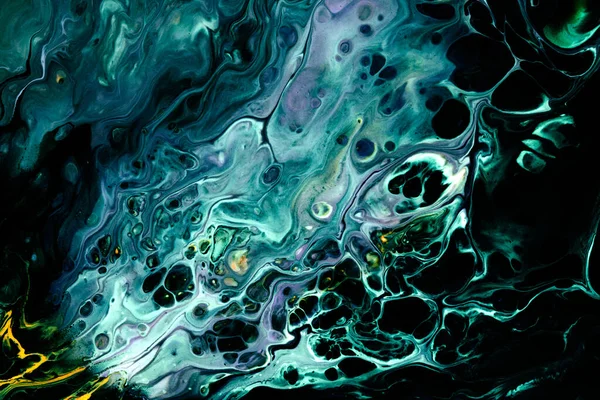 Exclusive Beautiful Pattern Abstract Fluid Art Background Flow Blending Green — Stock Photo, Image