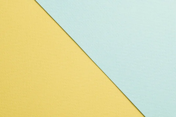 stock image Rough kraft paper background, paper texture azure yellow colors. Mockup with copy space for tex