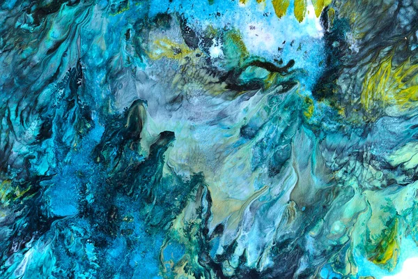 Ekskluzywny Piękny Wzór Abstrakcyjne Płynne Tło Sztuki Przepływ Mieszania Niebieskich — Zdjęcie stockowe