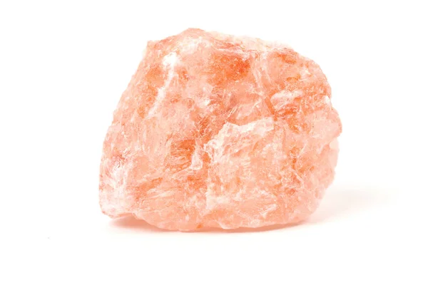 Himálajský Solný Kámen Krystal Přírodní Růžové Soli Izolované Bílém Pozadí — Stock fotografie