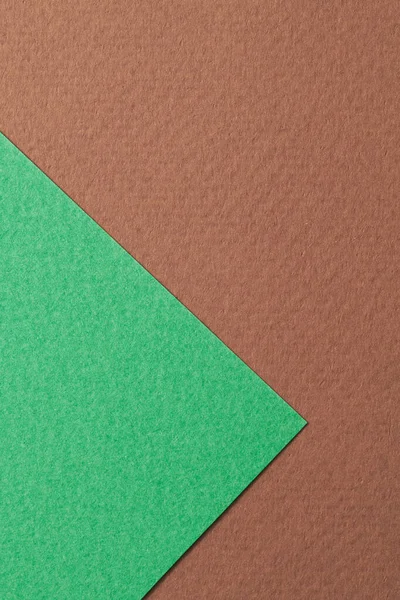 Rohes Kraftpapier Hintergrund Papierstruktur Braune Grüne Farben Mockup Mit Kopierraum — Stockfoto