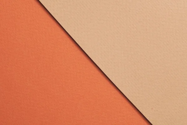 Grov Kraftpapper Bakgrund Papper Struktur Beige Orange Färger Mockup Med — Stockfoto