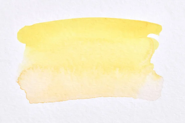Streszczenie Żółtego Tła Kolorowy Tusz Artystyczny Plamy Plamy Pociągnięcia Pędzla — Zdjęcie stockowe
