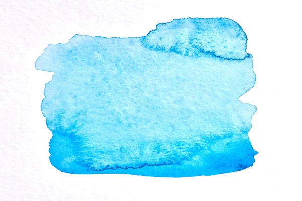 Astratto Sfondo Blu Collage Acquerello Inchiostro Arte Macchie Macchie Pennellate — Foto Stock